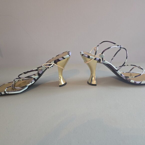 Nine West Strappy Heeled Slides – Size 7.5 - Picture 2 of 5